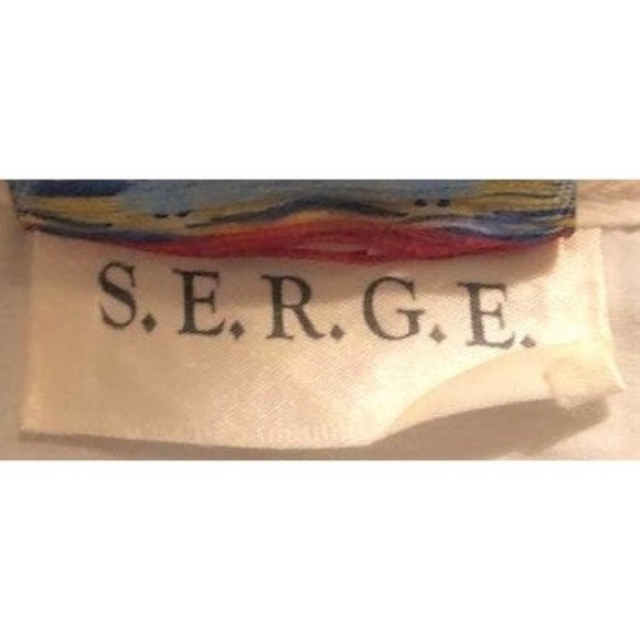 Vintage '80s SERGE rayon top, size extra large - Picture 5 of 6